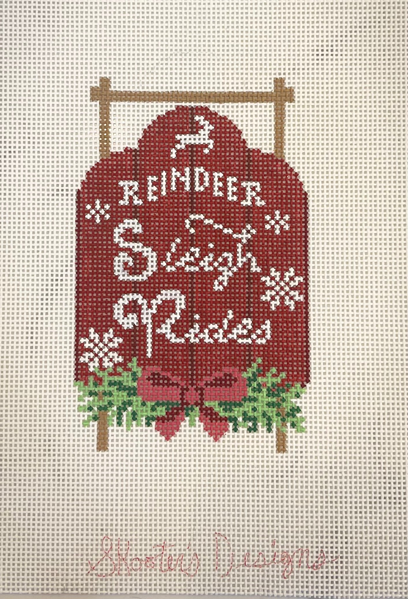 Reindeer sleigh ride sign